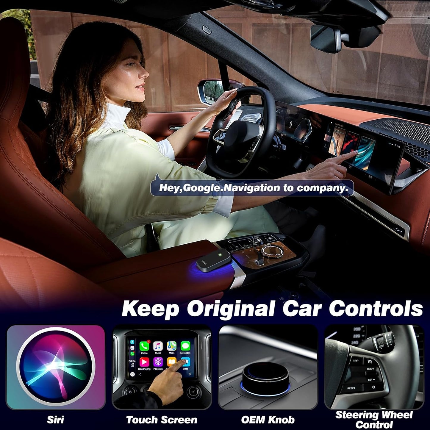 Ditch the Wires! Upgrade Your Ride with Our Plug & Play Wireless Carplay Adapter for iOS 10+ 🚗✨