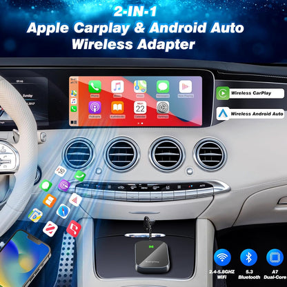Ditch the Wires! Upgrade Your Ride with Our Plug & Play Wireless Carplay Adapter for iOS 10+ 🚗✨