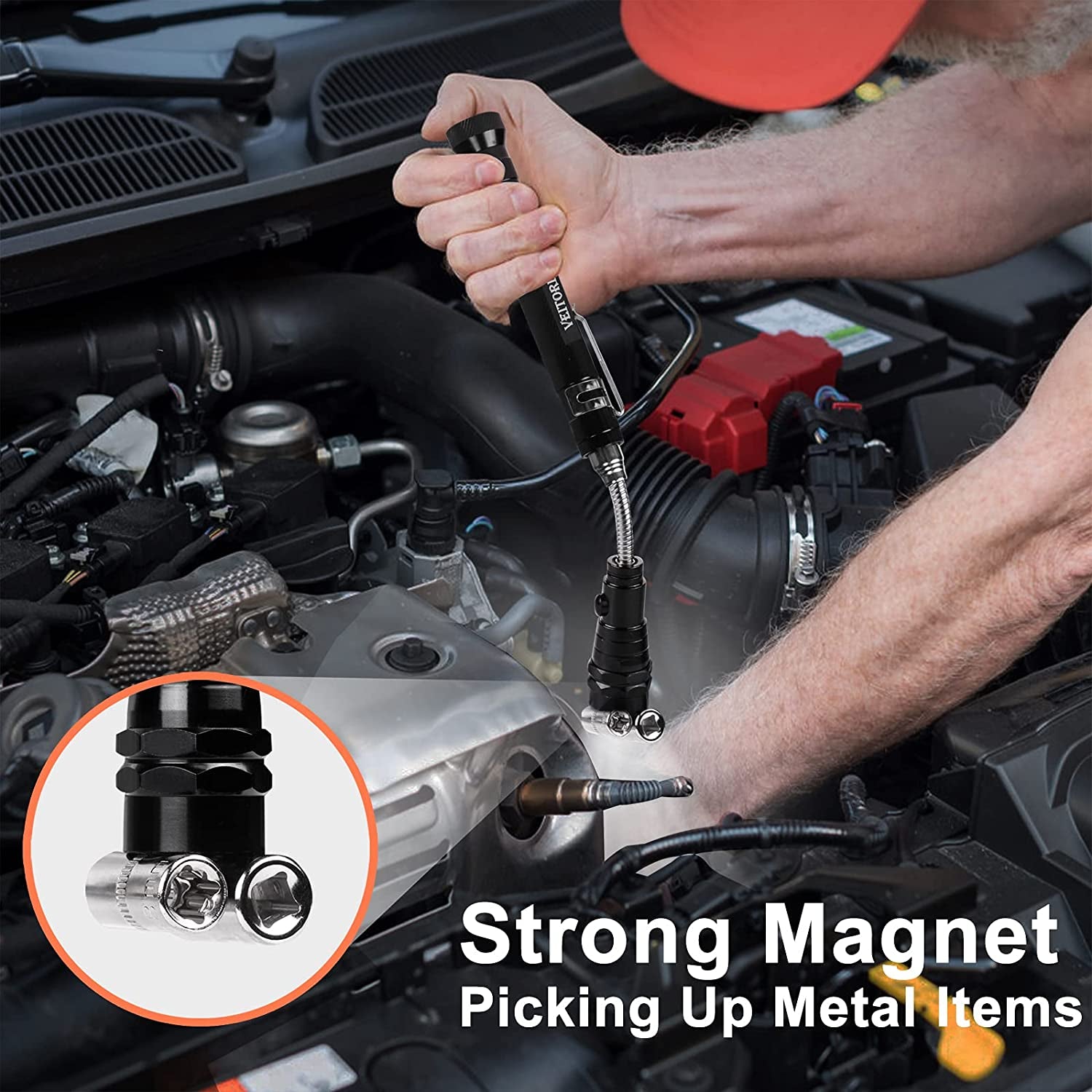 Cool Gift Ideas for Dad: Extendable Magnetic Flashlight & Telescoping Magnet Pickup Tool - Perfect for Christmas or Birthday! 🎉✨