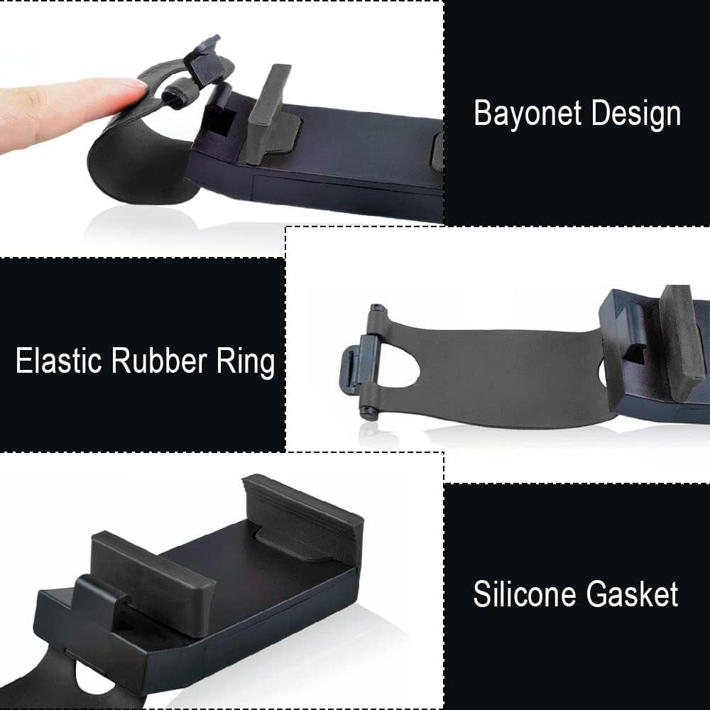 Car Phone Holder - Adjustable Car Cradle, Steering Wheel Phone Mount, Universal Mobile Phone Mount, Hands Free Automobile Cell Phone Holder for Most Steering Wheels (Black)