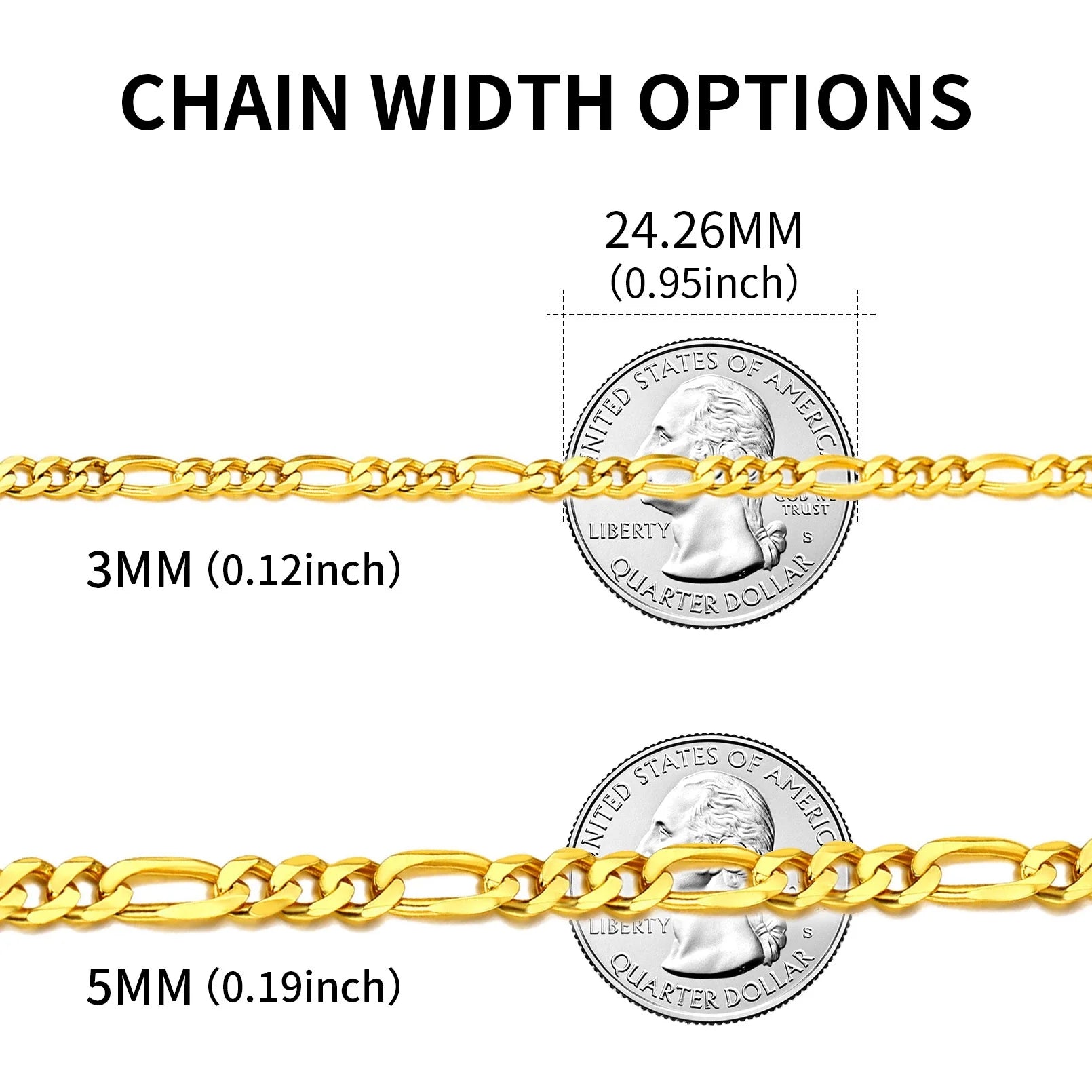 14K Gold Plated Italian 5MM Cut Figaro Necklace for Women Men, 925 Silver, Classic Style, Daily Wear, Valentine'S Day Birthday Party Gift (With Gift Box)