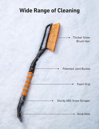 Stay winter-ready! ❄️ Meet the  27" Snow Brush & Ice Scraper - your ultimate car companion for tackling snow and ice. 🚗💨 Featuring a comfy foam grip and detachable scrapers, get your windshield clear in no time! Perfect for cars, trucks, and SUVs. 💪 #WinterEssentials #SnowRemoval #
