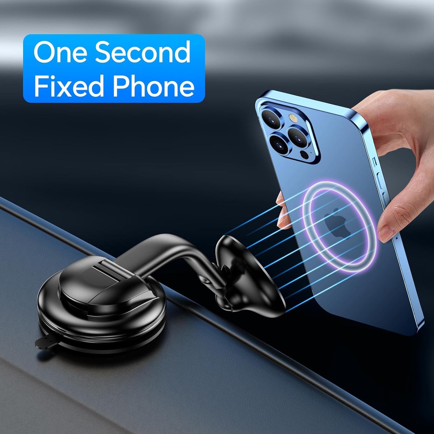 For Magsafe Car Mount【Strong Magnets】Magsafe Windshield Mount Magnetic Phone Holder for Car Dash Windshield Universal Hands Free Car Phone Holder for Iphone 16 15 14 13 Promax plus Magsafe Accessories