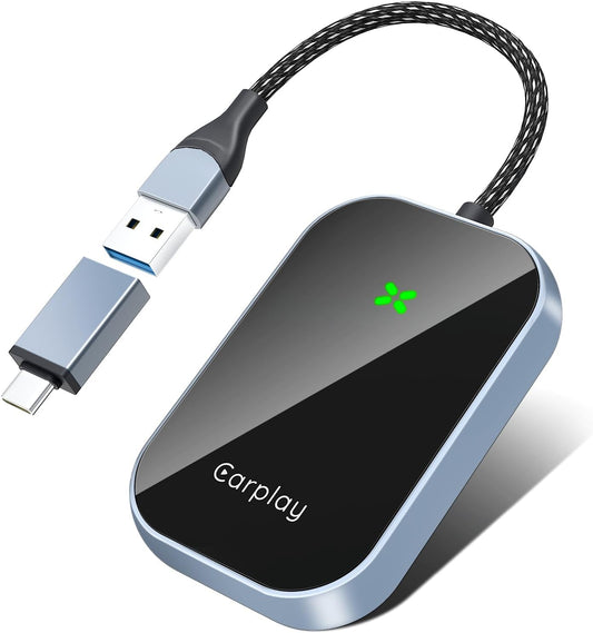 Ditch the Wires! Upgrade Your Ride with Our Plug & Play Wireless Carplay Adapter for iOS 10+ 🚗✨