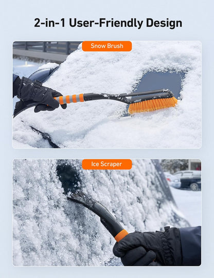 Stay winter-ready! ❄️ Meet the  27" Snow Brush & Ice Scraper - your ultimate car companion for tackling snow and ice. 🚗💨 Featuring a comfy foam grip and detachable scrapers, get your windshield clear in no time! Perfect for cars, trucks, and SUVs. 💪 #WinterEssentials #SnowRemoval #