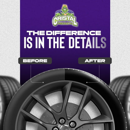 Untouchable Tireshine Spray Spray 4PK – Long-Lasting Wet Tire Finish for Deep Gloss & Protection – Waterproof, No-Sling Formula, Easy Application Tire Shine & Cleaner (52 Oz Total)