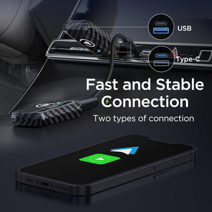 Transform Your Drive! 🚗✨ 2-in-1 Wireless CarPlay & Android Auto Adapter - Say Goodbye to Wires! Compatible with iPhones 🚀 iOS 12+ & Android 11+!